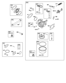 Part Location Diagram of 597537 Briggs and Stratton Lever, Choke